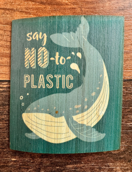 *NEU* Bambus Sticker " No Plastic Wal "